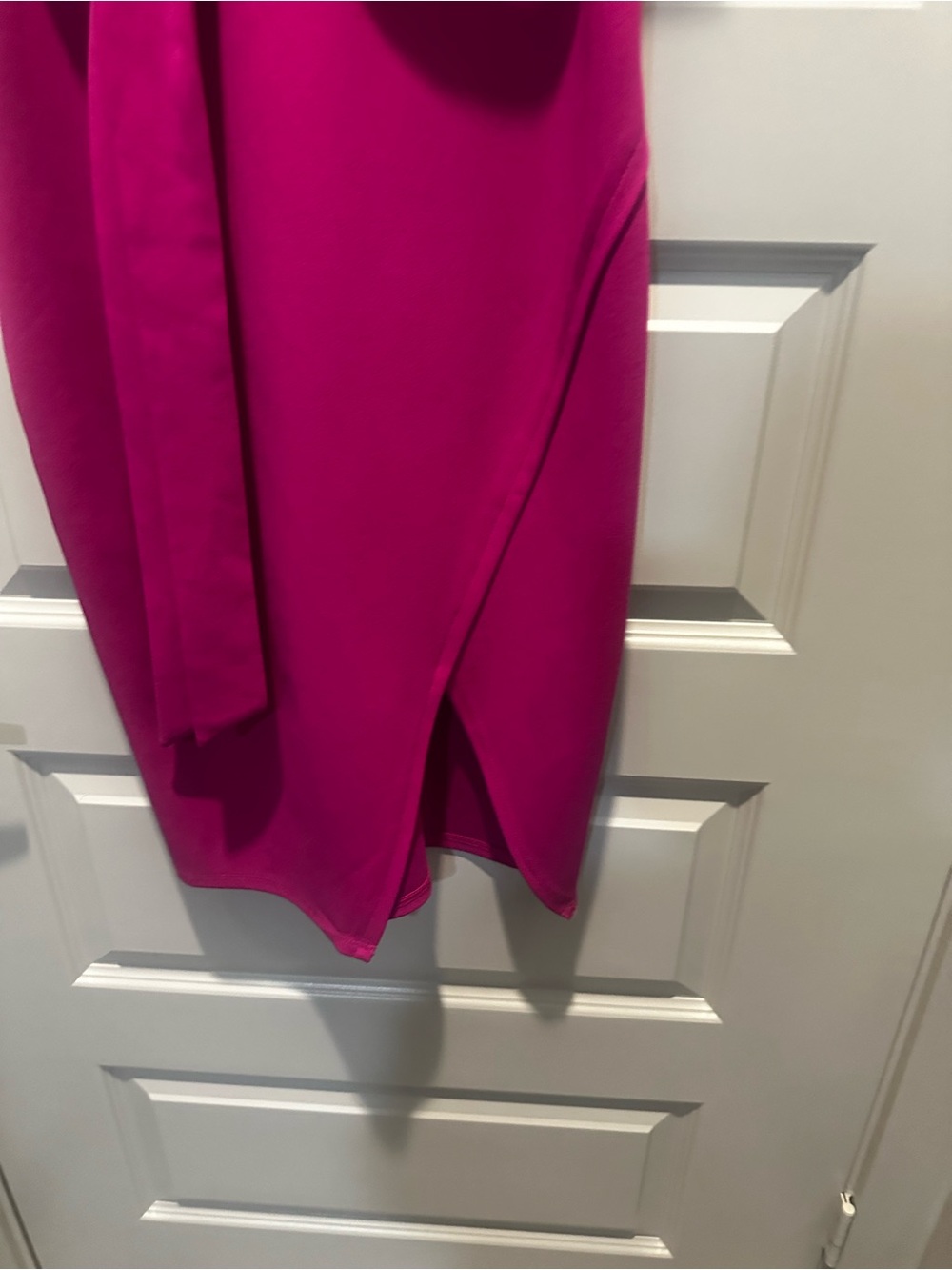 Kensie Magenta Tie-Waist Midi Dress - Picture 4 of 6